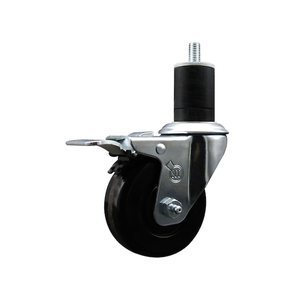 3.5'' SS Phenolic Swivel 1-3/4'' Expanding Stem Caster Total Lock Brake